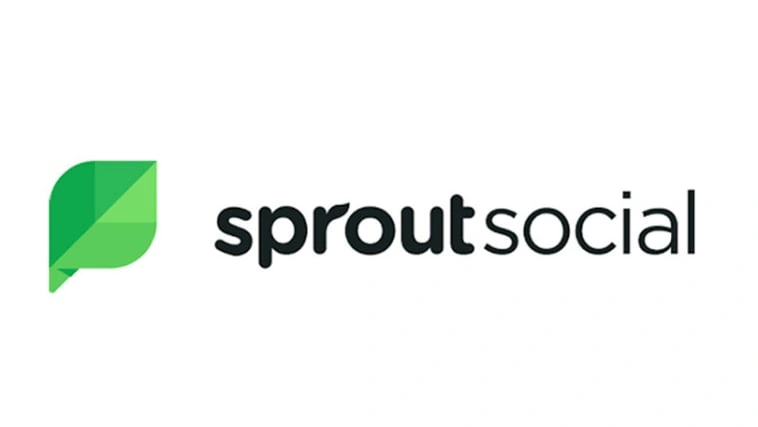 Sprout Social logo with a green leaf icon and black text.