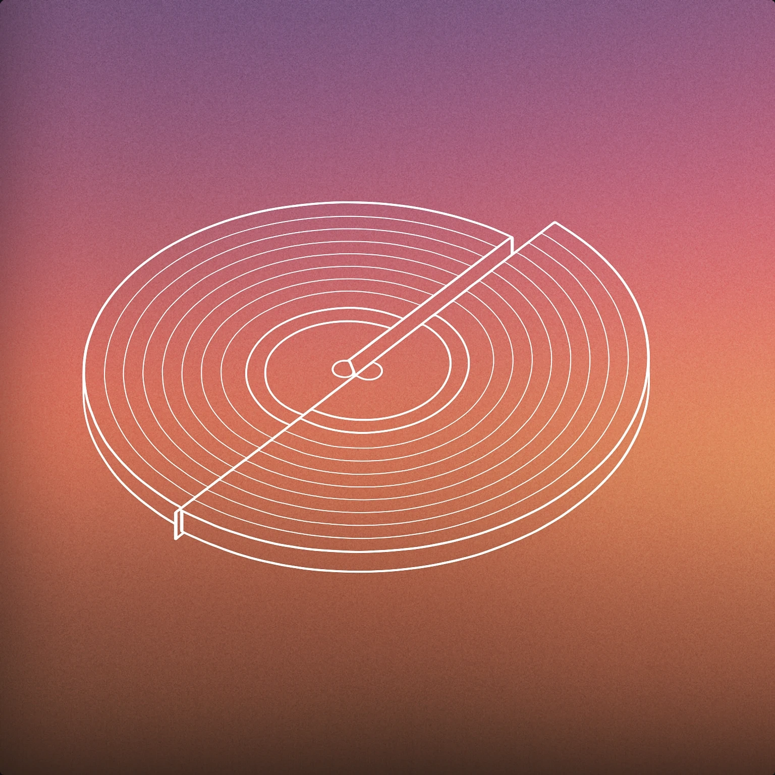 Cover of A stylized vinyl record with a clean, diagonal cut through its center for Slash sound effects