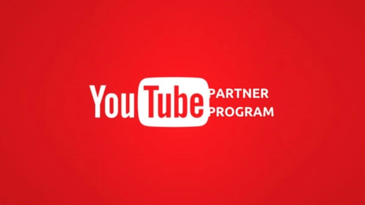 YouTube Partner Program logo on a red background.