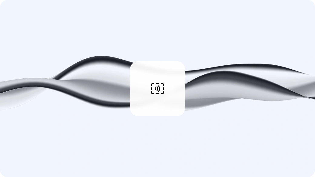 Abstract black and white wavy lines on a light background.