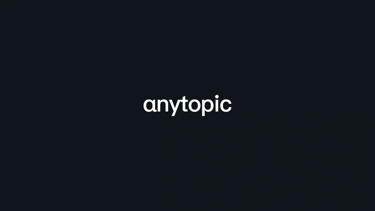 "Black background with the word 'antopic' in white lowercase letters in the center."
