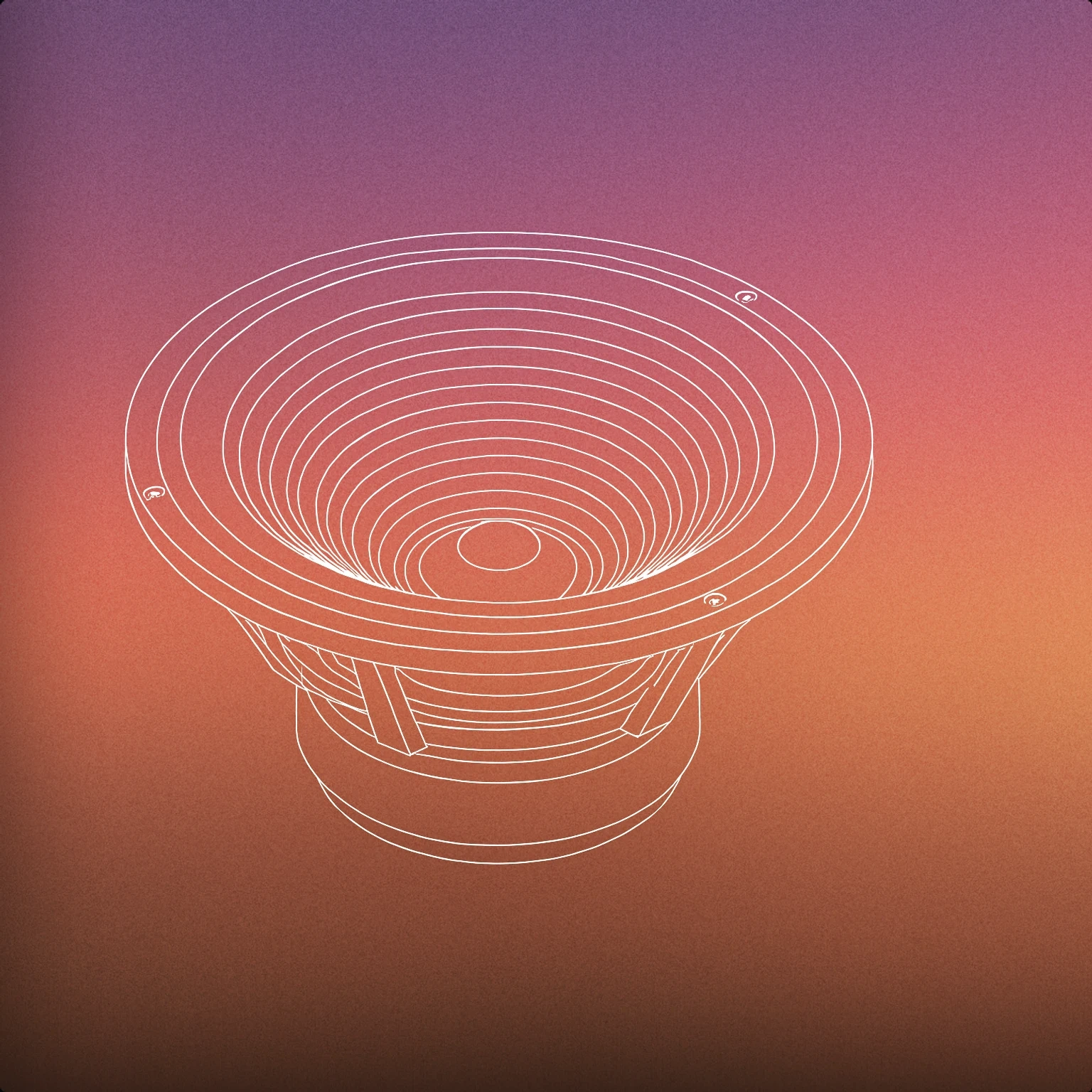 Cover of A large, stylized subwoofer cone with exaggerated concentric rings radiating outward for Bass Boost sound effects
