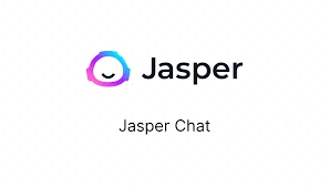 Jasper Chat logo with a smiling face and colorful circular design, and the text "Jasper" and "Jasper Chat" below.