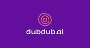Logo of dubdub.ai with a purple background and an orange spiral icon