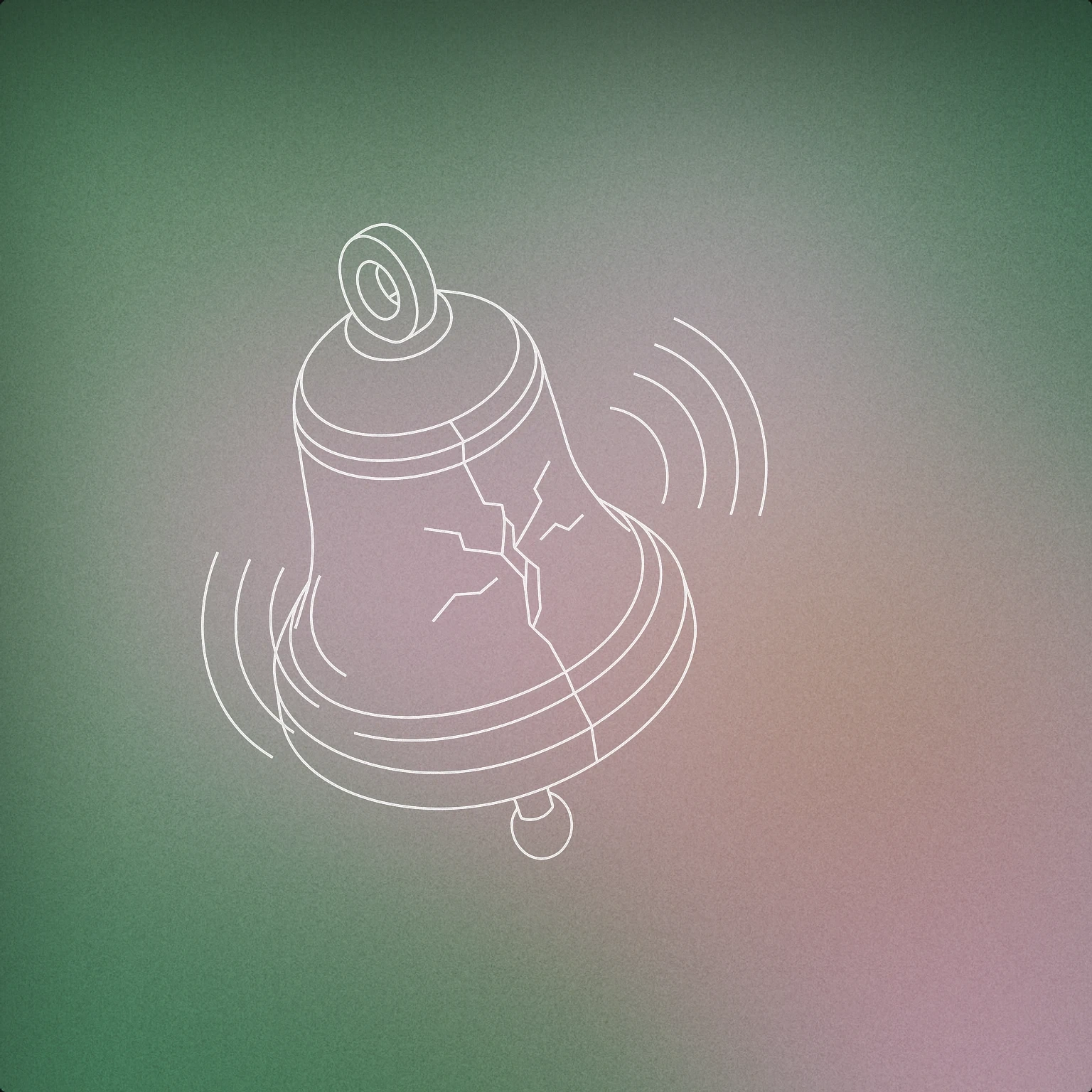 Cover of A cracked bell with visible vibration lines emanating from the break for Explosion sound effects