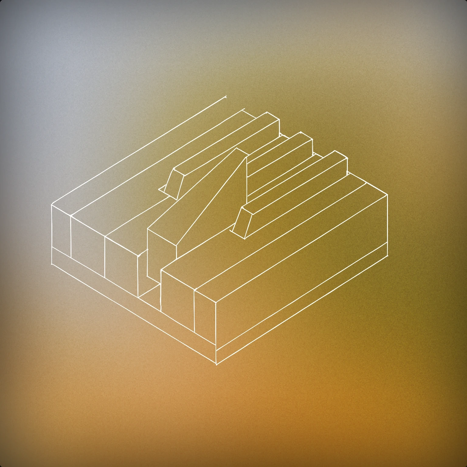 Cover of a single, sharply pointed synthesizer key pressed down for Stab sound effects