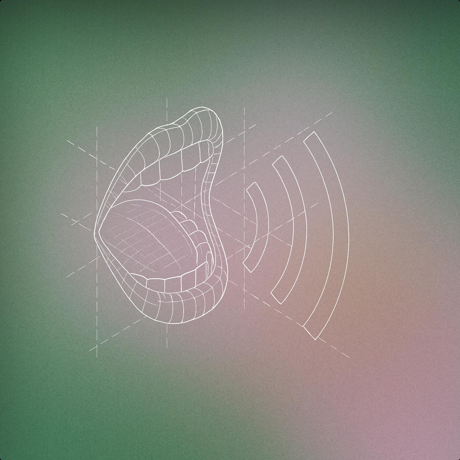 Cover of stylized open mouth with sound lines emanating outward for Crowd Screaming sound effects