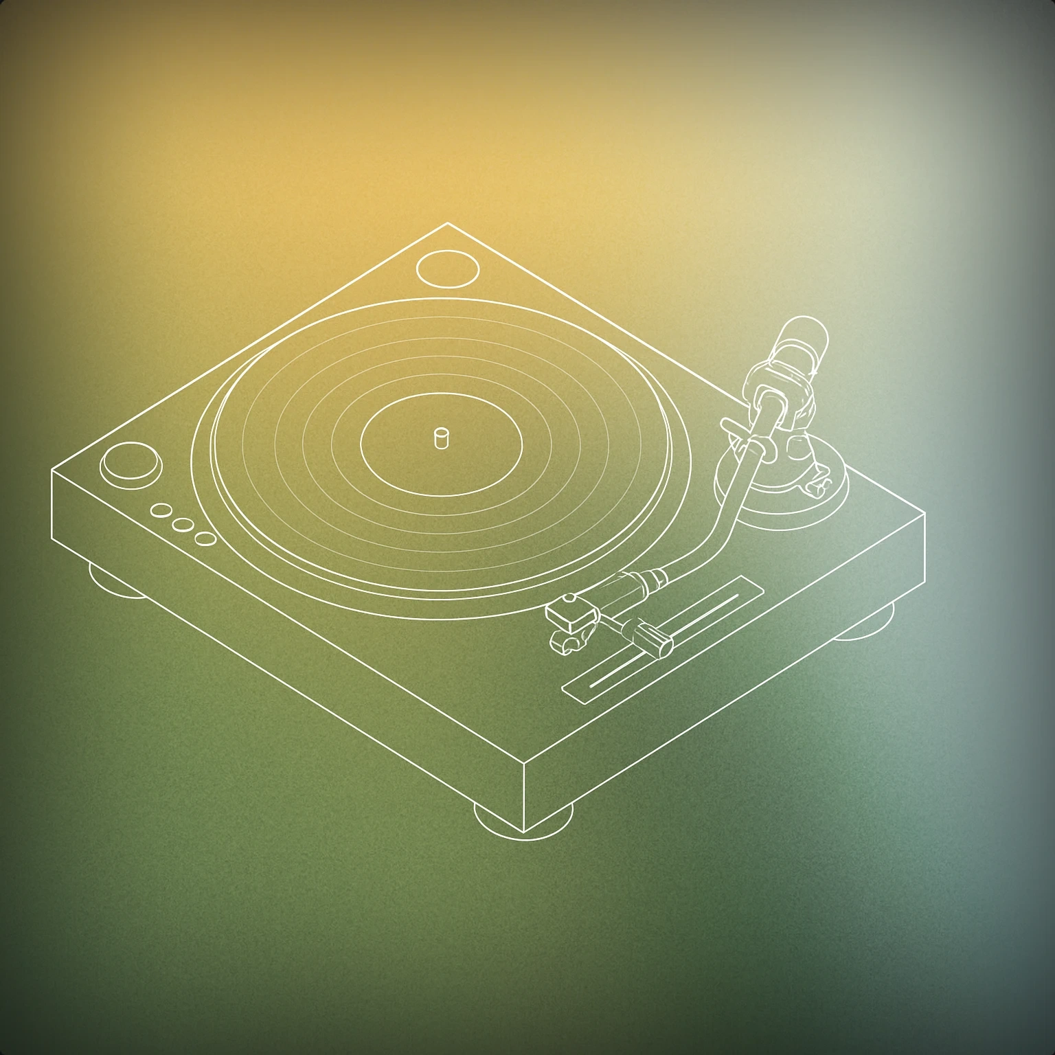 Cover of Turntable with a vinyl record and a single mixing slider for Vinly Mixing sound effects