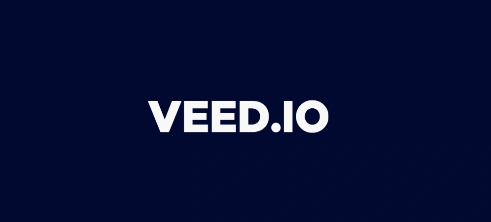 VEED.IO logo on a dark background.