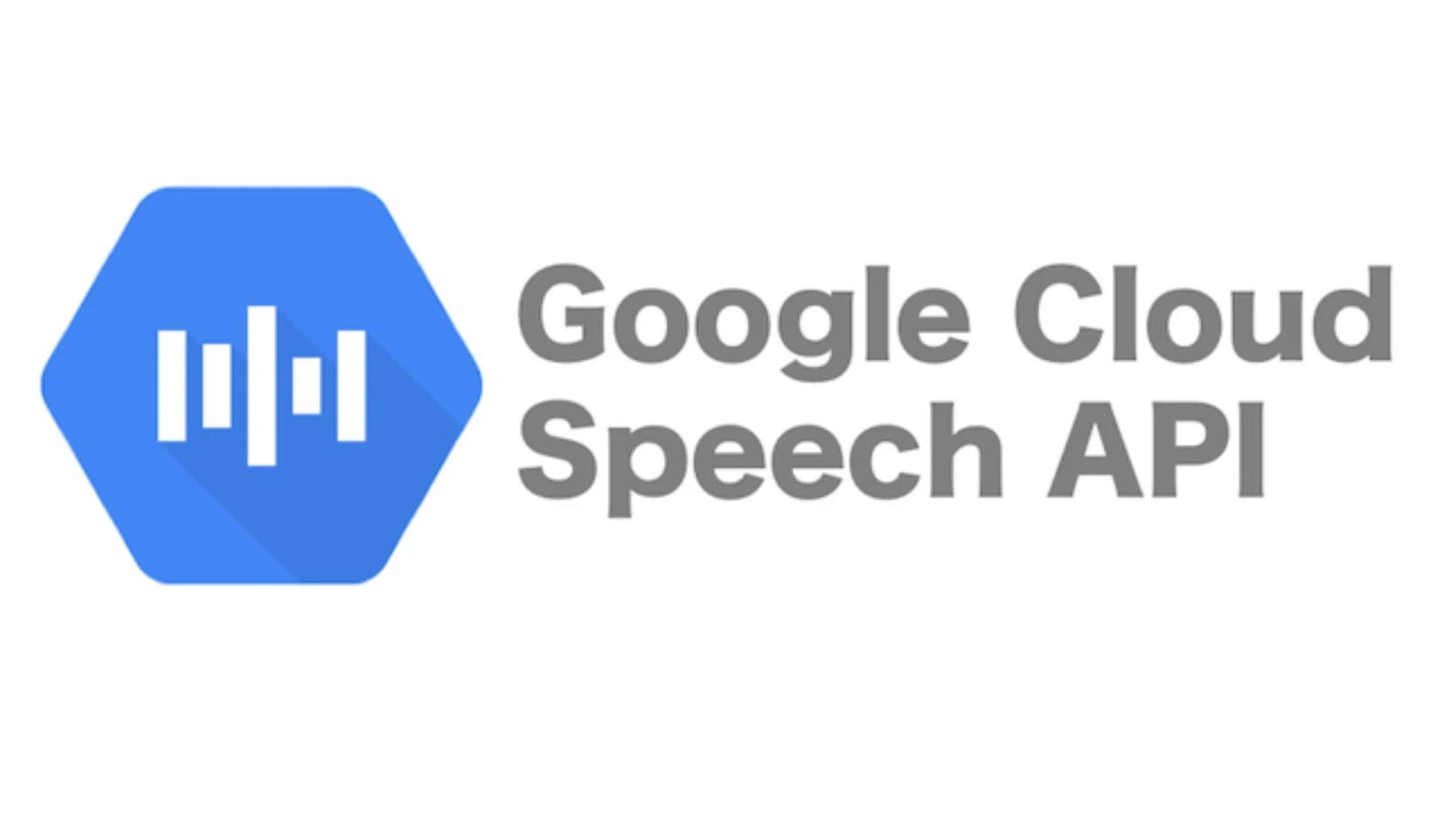 Google Cloud Speech API logo with text.