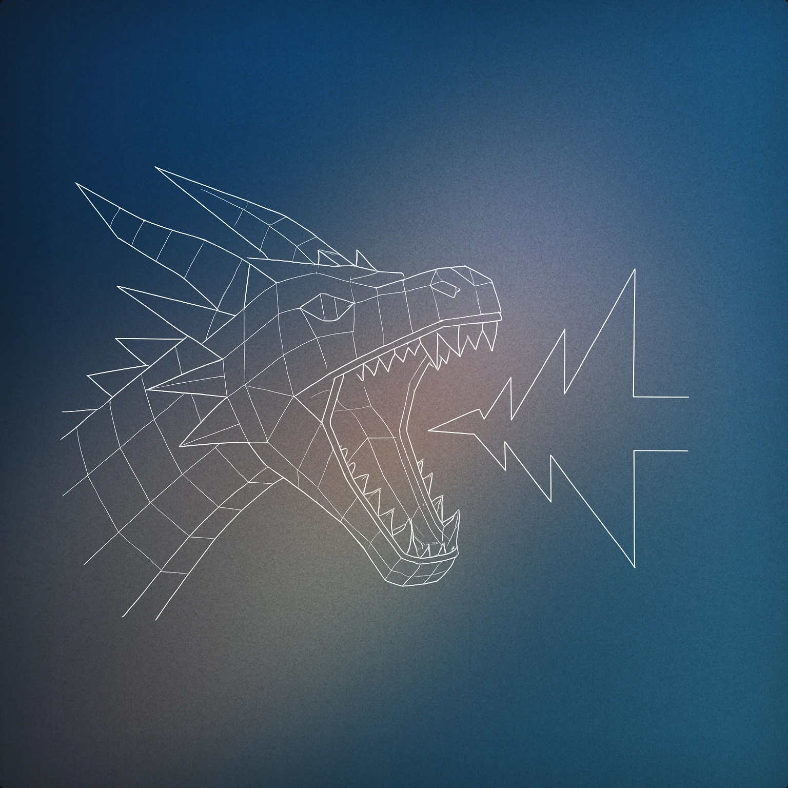 Cover of A stylized dragon head with its mouth wide open, emitting a bold, jagged soundwave from its jaws for Dragon Roar sound effects