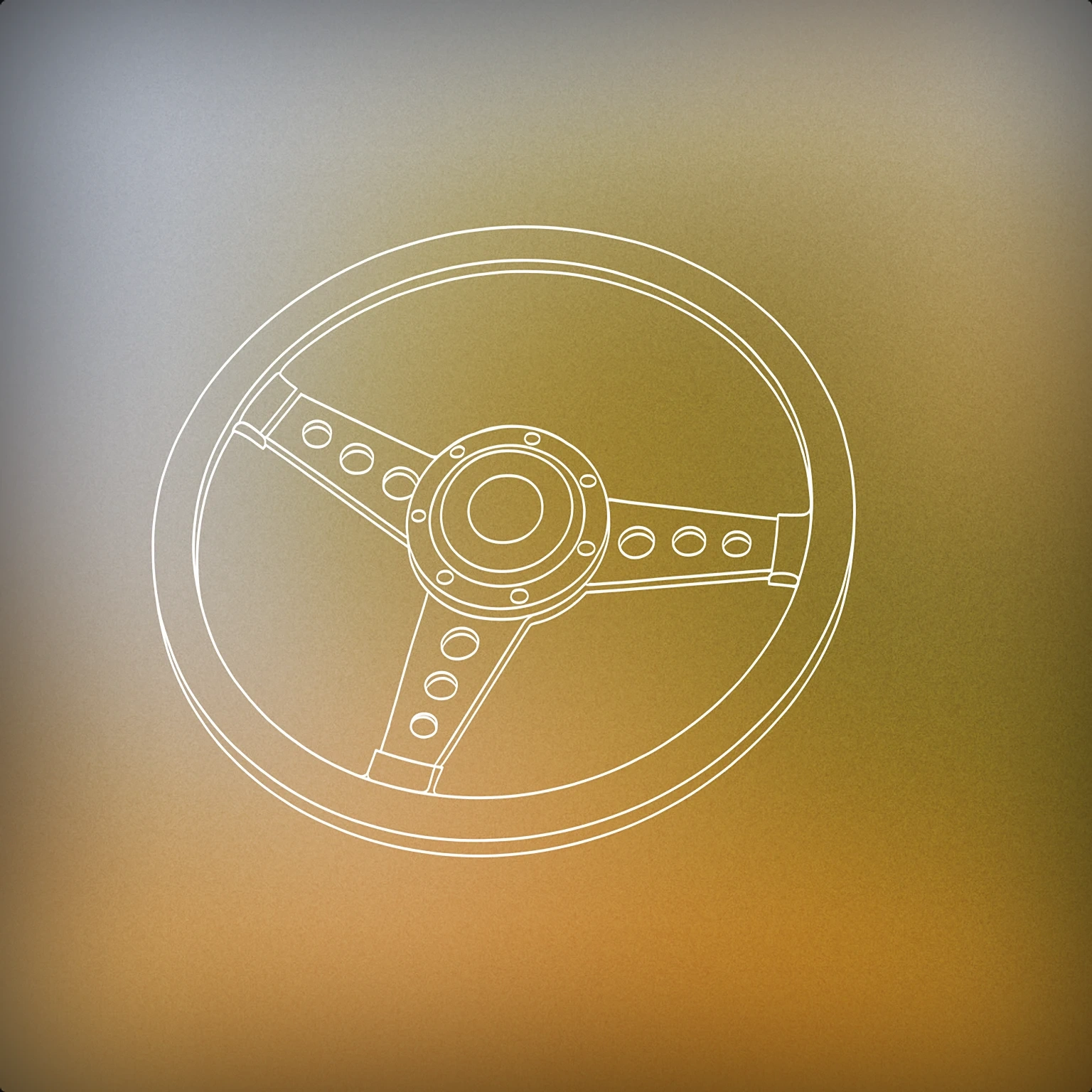 Cover of a classic car steering wheel with a central horn button for Car Horn sound effects