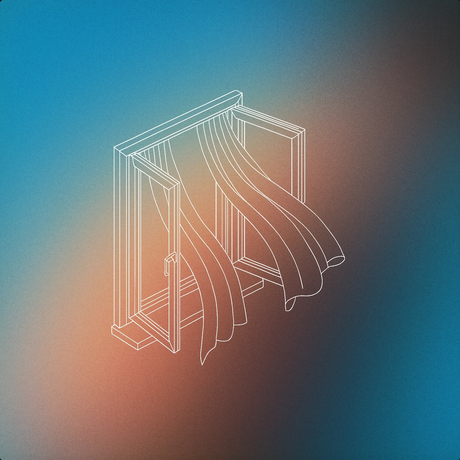 Cover of open window with gently flowing curtains for Ambience sound effects