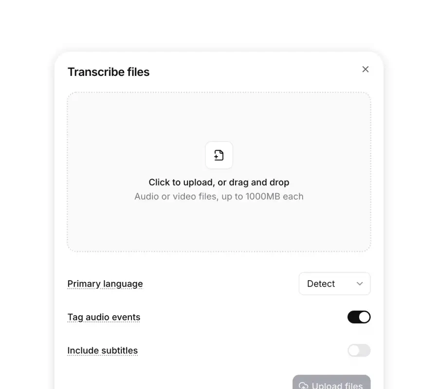 Upload your audio
