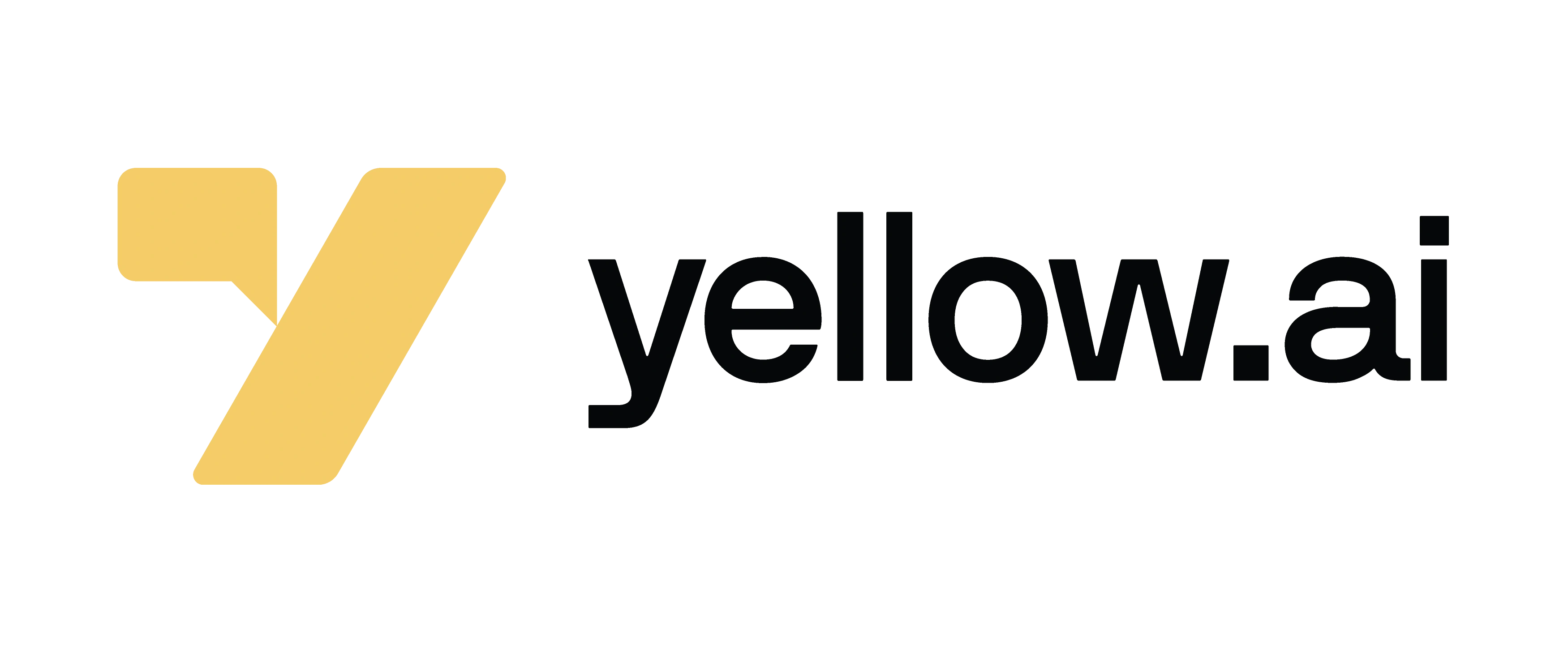 Yellow.ai logo with a stylized yellow "Y" and the text "yellow.ai" in black.