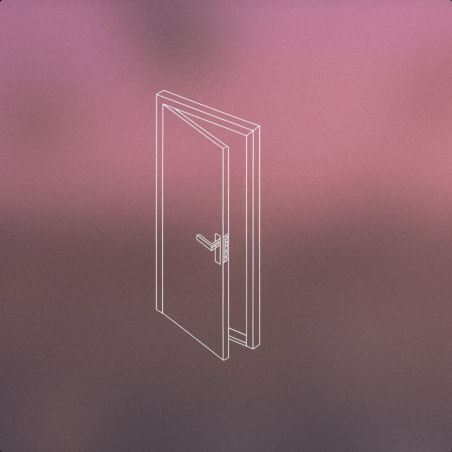Cover of a slightly ajar modern door with a visible gap between the door and the frame for Opening Door sound effects