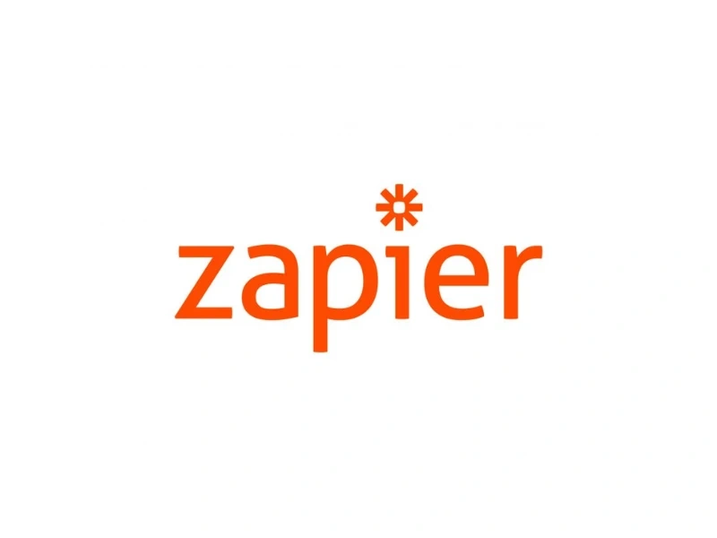 Zapier logo with the word "zapier" in orange text and an asterisk above the "i".