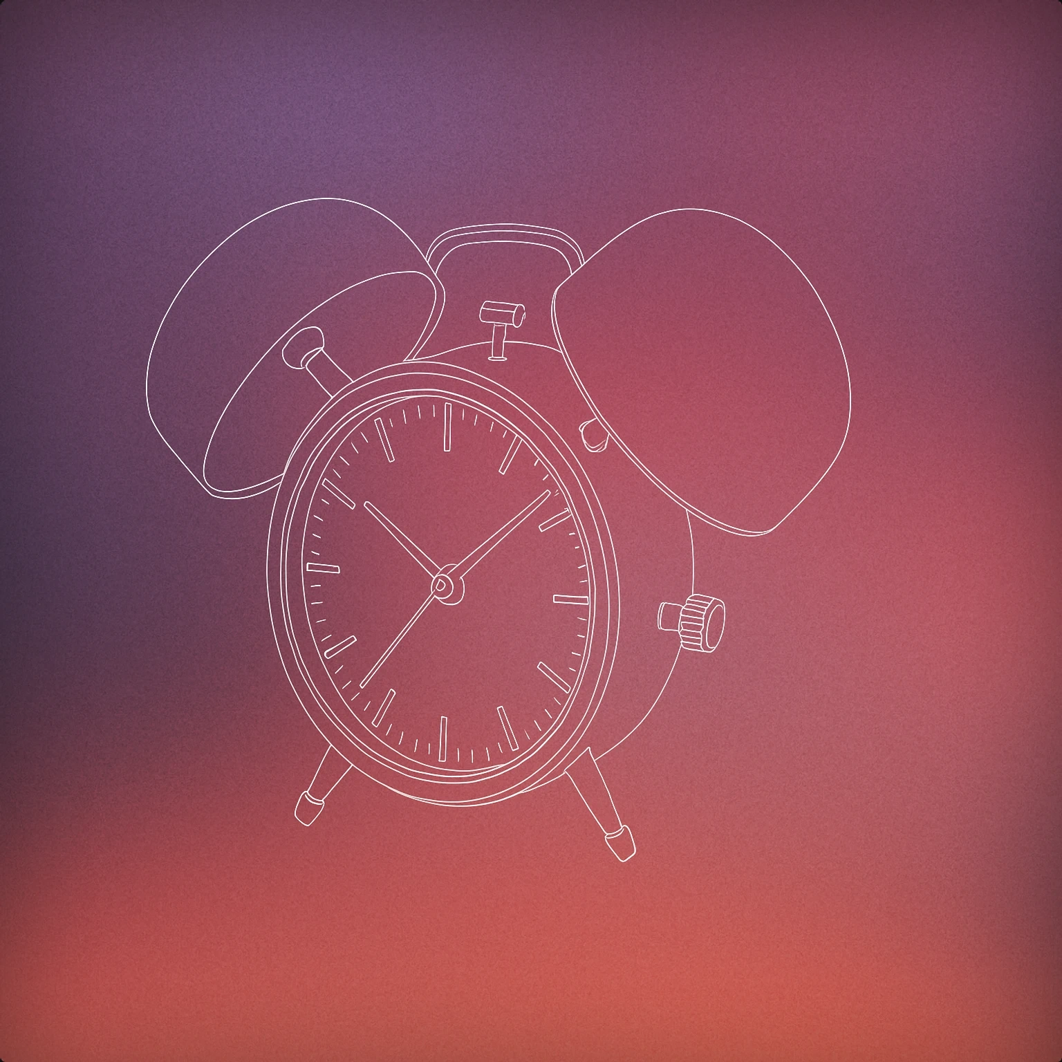 Cover of alarm clock with exaggeratedly large ringing bells for Obnoxious sound effects